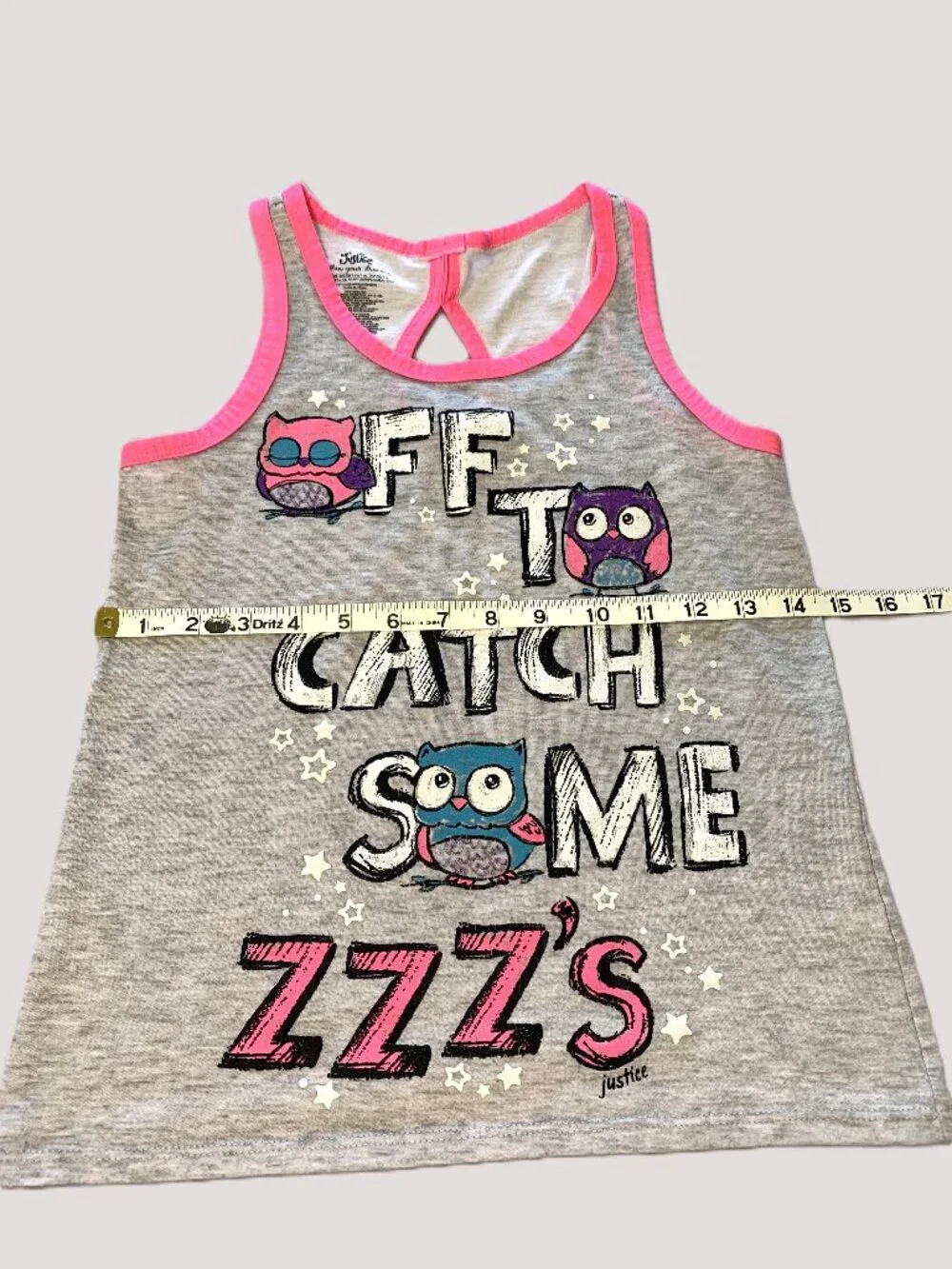 4 Piece Girls Pajama Set Short Sleeves/Pants Justice/SO Size 10/12 Pink Blue